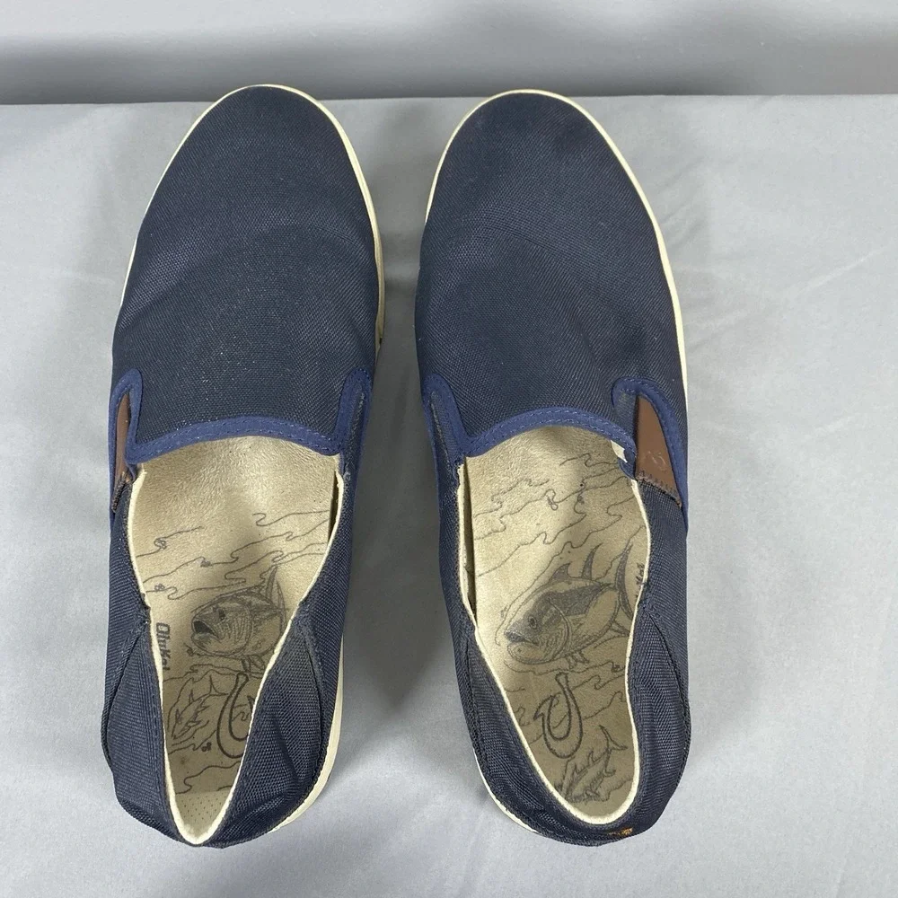 OluKai Kahu Mens Slip-On Boat Deck Loafer Sneaker Shoes Mens US‎ 11 EUR 44 Blue